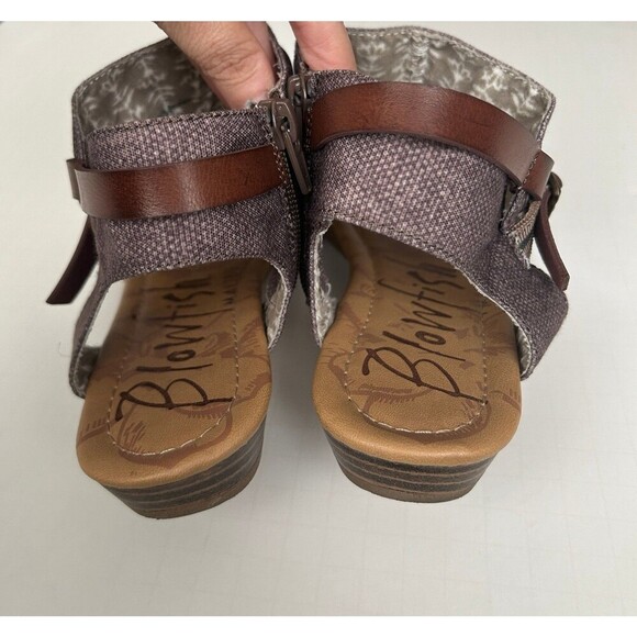 Women’s Blowfish Malibu Micro Wedge Open Toe Sandal Brown, Size 8.5 - Picture 4 of 6